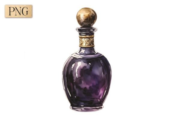 Potion Bottle Watercolor PNG 32: Magical Design Asset