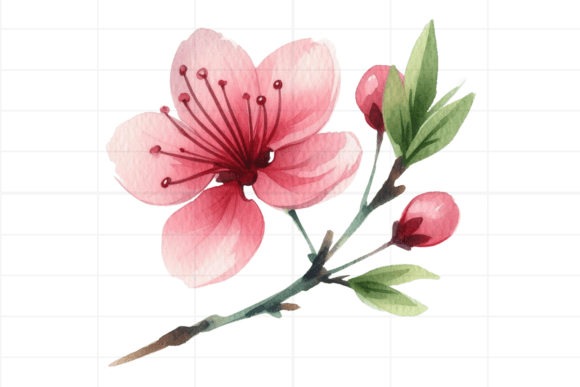 Watercolor Drawing Pink Flower: A Handwritten Font with Delicate Charm