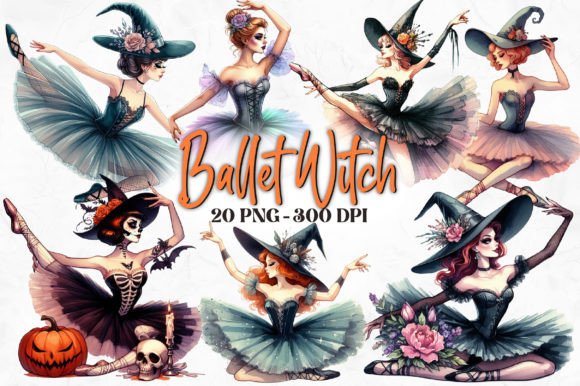 Watercolor Halloween Ballet Witch Clipart: A Designer’s Guide