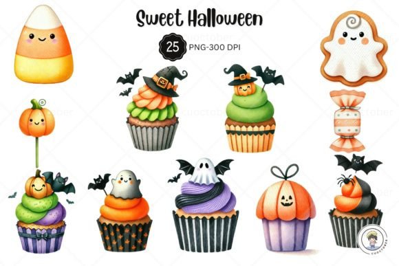 Watercolor Halloween Cupcakes Clipart: A Designer's Guide