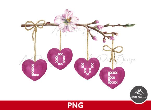 Watercolor Hearts on the Almond Branch: A Display Font with Soul