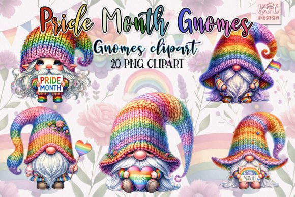 Watercolor Pride Month Gnomes Clipart: Creative Designs