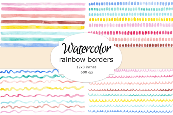 Watercolor Rainbow Borders: A Display Font with Artistic Grit