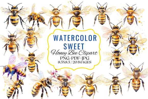 Watercolor Sweet Honey Bee Clipart: A Designer's Guide