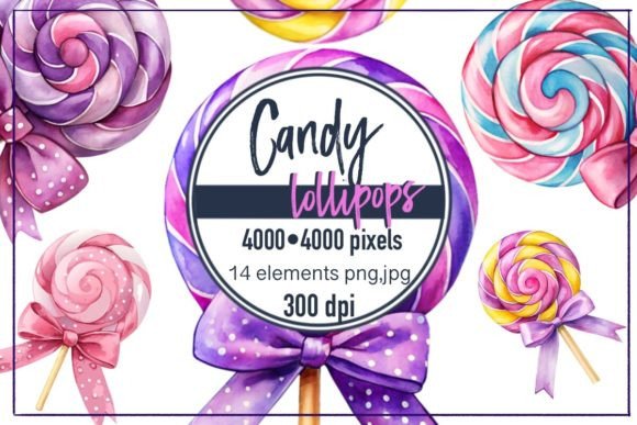 Watercolor Sweets Candies Lollipops PNG: A Designer's Guide