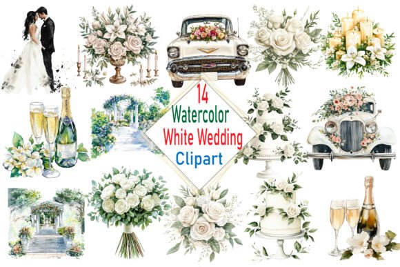 Watercolor Wedding Clipart Bundle: Real Versatility for Modern Creatives